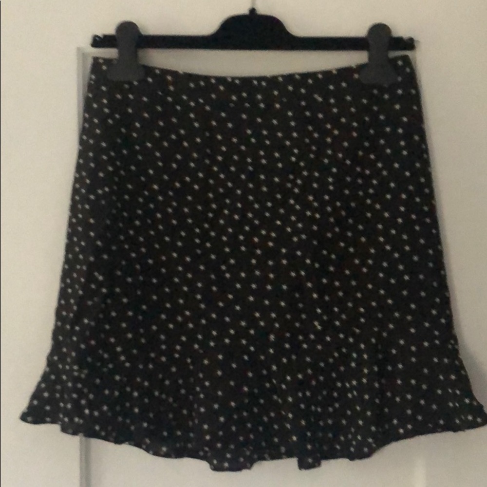NWOT madewell black skirt with stars and ruffle